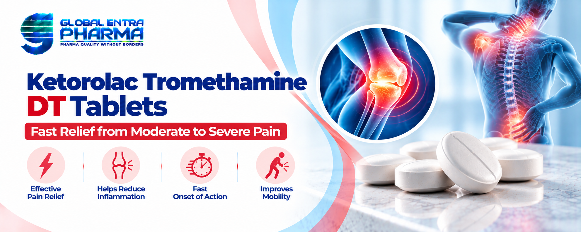 Ketorolac Tromethamine DT Tablets IP 10 mg Manufacturer in India